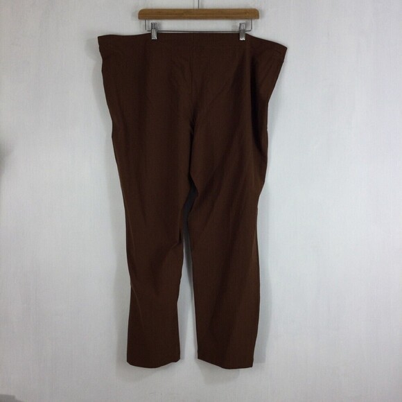 Eileen Fisher Womens Viscose Blend Pull On Straight Leg Pants Brown Plus 3X NWT - Picture 5 of 7